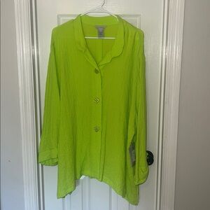 Multiples Neon Green Shirt